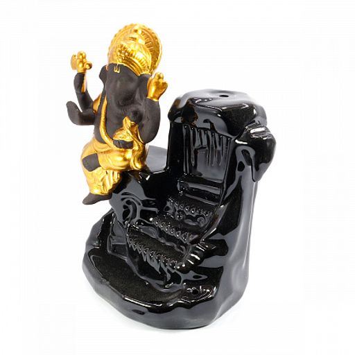 Подставка под стелющиеся благовония Ганеш - символ процветания через мудрость - Сандаловый дом фото 2