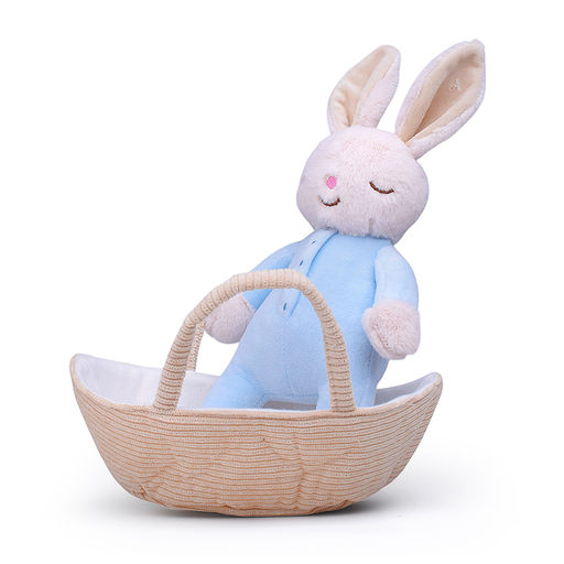 Мягкая игрушка "Заяц в корзинке" 25 см.