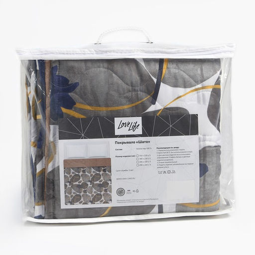 Покрывало Love Life евро Шато 200х2205см, новосатин, 100% п/э - Lovelife фото 4