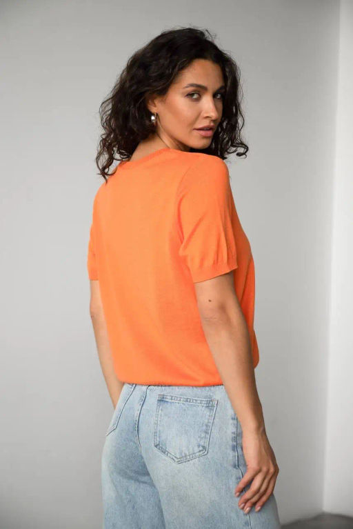 Джемпер ДЖв 1408-2 Морковный