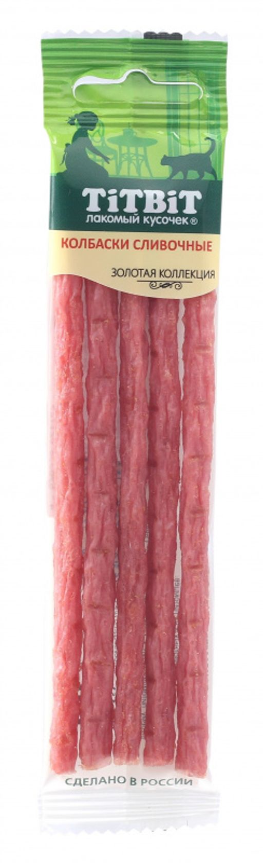 Титбит Колбаски Сливочные для кошек Золотая коллекция 4690538021729