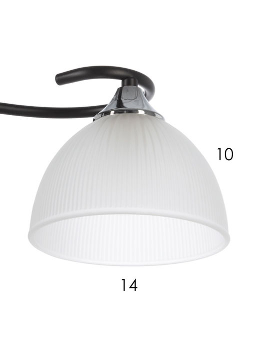 Люстра XA1635/5, 5×60 Вт, E27, цвет чёрный хром