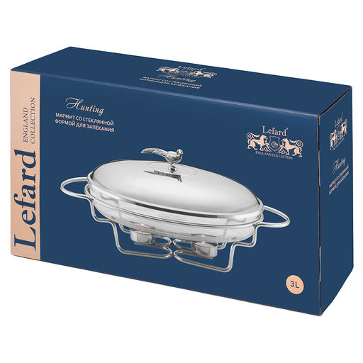 МАРМИТ LEFARD СЕРИЯ ОХОТА СО СТЕКЛЯННОЙ ФОРМОЙ ДЛЯ ЗАПЕКАНИЯ, 3Л  фото 5