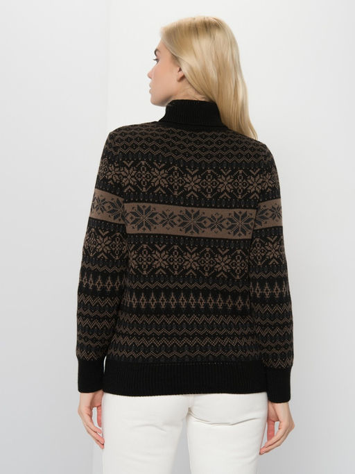 Джемпер высокое горло л1142 черный