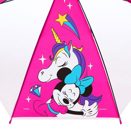 Зонт детский, Минни Маус Единорог, 8 спиц d=86 см - Disney фото 3