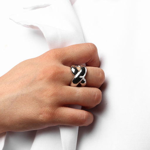 Кольцо металл Тренд бесконечность, объём, цвет серебро, размер 17 - Qf фото 5