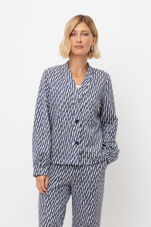 ЕВТ 3284/синие мини косы жакет жен