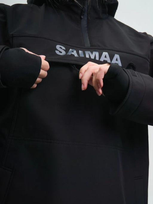 Анорак женский "Saimaa", мембрана, черный