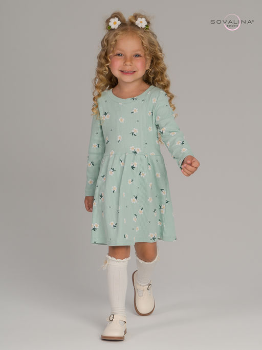 Платье Элла мятный букетик