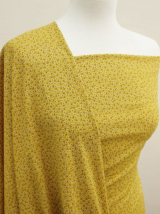 Вискоза с хлопком Арабис на горчичном, СОРТ2, ш.1.45м, хл-70%, вискоза-30%, 90гр/м.кв - Купава фото 10