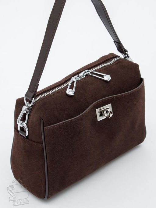 Сумка женская кожаная 6169Q coffee Polina&Eiterou