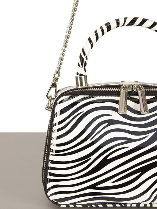 LACCOMA сумка НИM356-зебра натуральная кожа хлопок