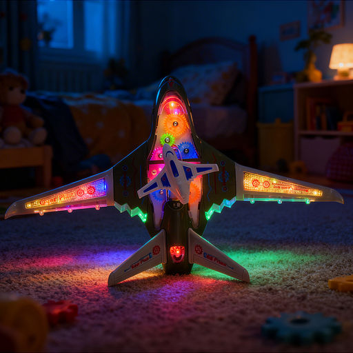 Самолет "Веселый полет" на батарейках, в коробке