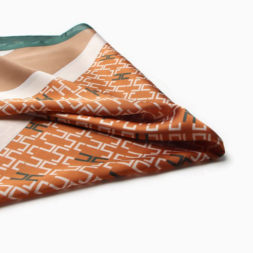 Платок женский MINAKU 70*70 см, коричневый  фото 2