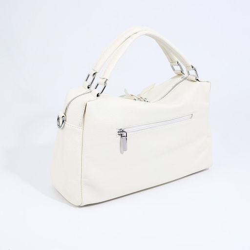 Сумка-саквояж на молнии, длинный ремень, цвет белый - Simaland фото 2