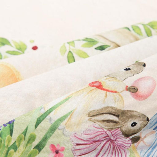 Скатерть Этель Акварельные зайцы 110х147 см, 100% хл, саржа 190 гр/м2  фото 12