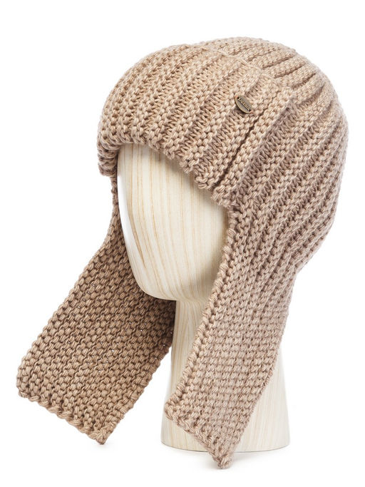 Шапка жен. шерсть+акр LB-A53016 taupe