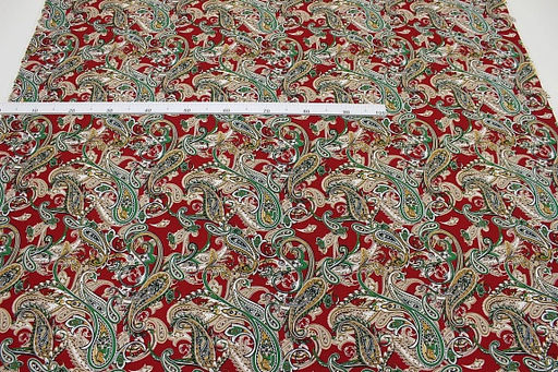 Штапель Дилара цв.темно-красный, ш.1.45м, вискоза-100%, 100гр/м.кв - Купава фото 2