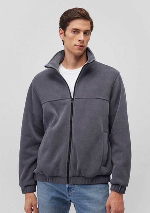 Dik Yaka Lacivert Ceket - Mavi фото 2