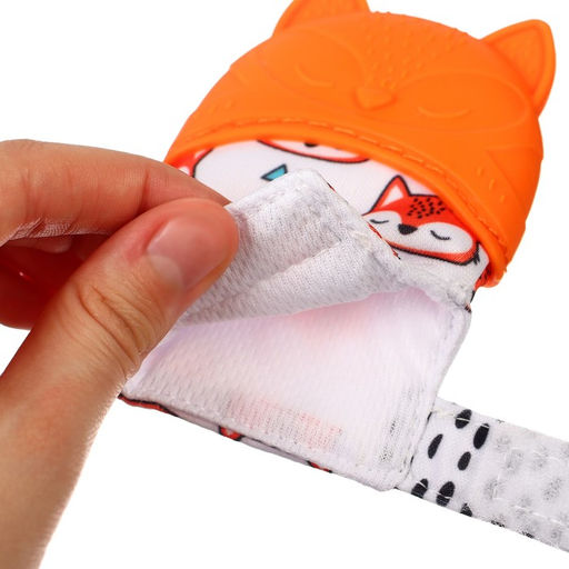 Прорезыватель-рукавичка Крошка Я «Лисичка», от 3 мес.