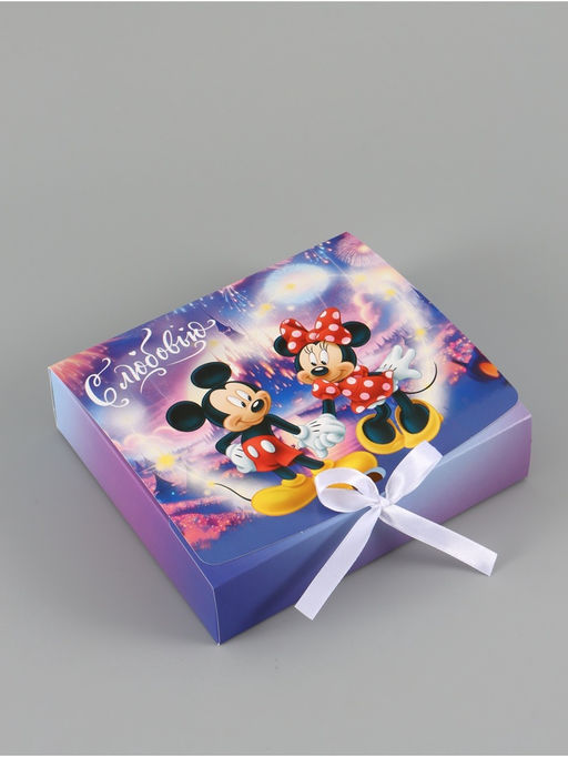 Цена за 2 шт. Коробка подарочная «Микки и Минни», 20 × 18 × 5 см