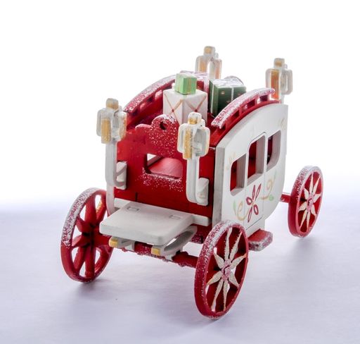 Новогодние елочные игрушки: Карета крытая 3020 Red Classic - Idh фото 3