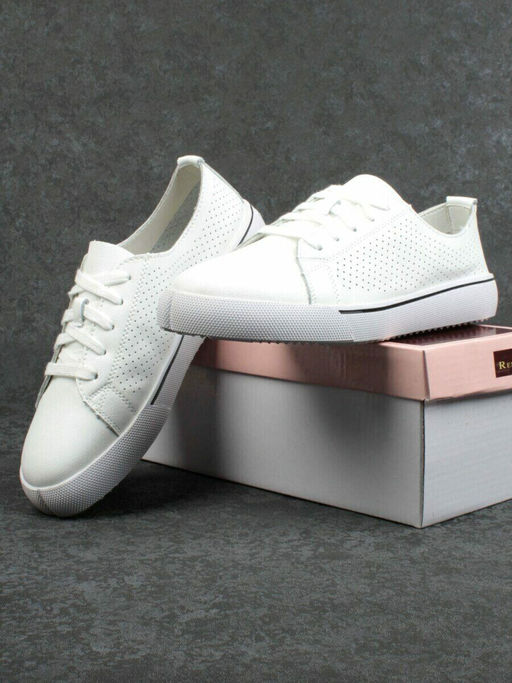 05-PDXL135-1 WHITE Кеды белые (натуральная кожа)