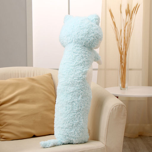 Мягкая игрушка «Кот-батон», 80 см, цвет голубой