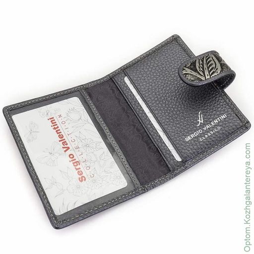 Женская кожаная визитница Sergio Valentini СВ 8064-010  фото 4