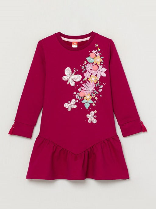 CRB wear/CWKG 62886-24-290 Платье для девочки, вишневый/Ex.Cherubino  фото 3