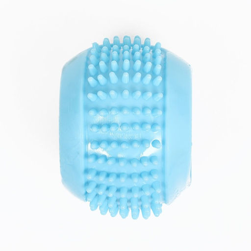 Игрушка для собак Ёж, TPR, массажная, 6,5 см, голубая - Пижон фото 3
