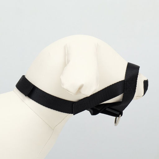 Недоуздок-намордник для собак строгий, размер S, ОM 12-24 см, ОШ 11-18 см, черный - Пижон фото 3