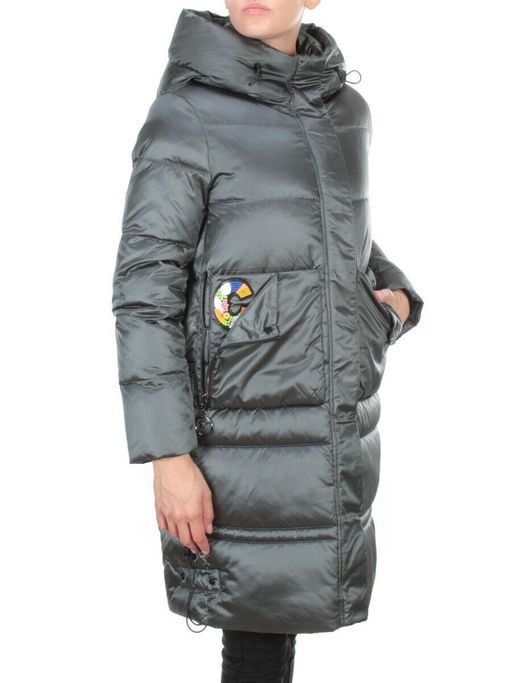 9106 AQUAMARINE Пальто зимнее женское FLOWEROVE (200 гр. холлофайбера) - Fashion фото 11