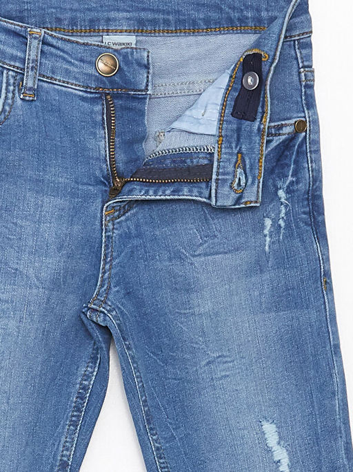 Super Skinny Fit Y?rt?k Detayl? Erkek ?ocuk Jean Pantolon - Waikiki фото 3