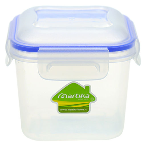 Контейнер для продуктов пластмассовый "Унико" 0,75л, 12,2х12,2х10,5см, цвета микс, подходит для СВЧ (Россия)
