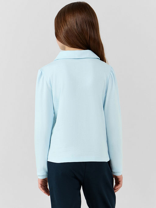 Поло для девочек голубое - Mark formelle фото 3