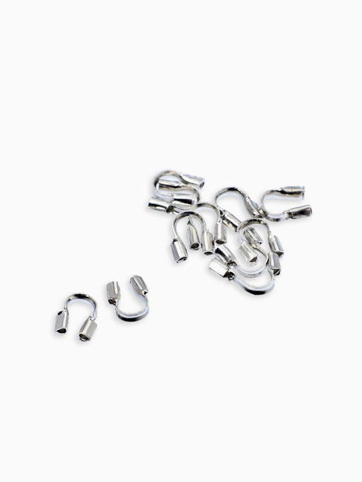 Цена за 2 шт. Набор для создания украшений "База" тросик, кримпы, шапочка, протектор, кольца, 61 пред, цв серебро