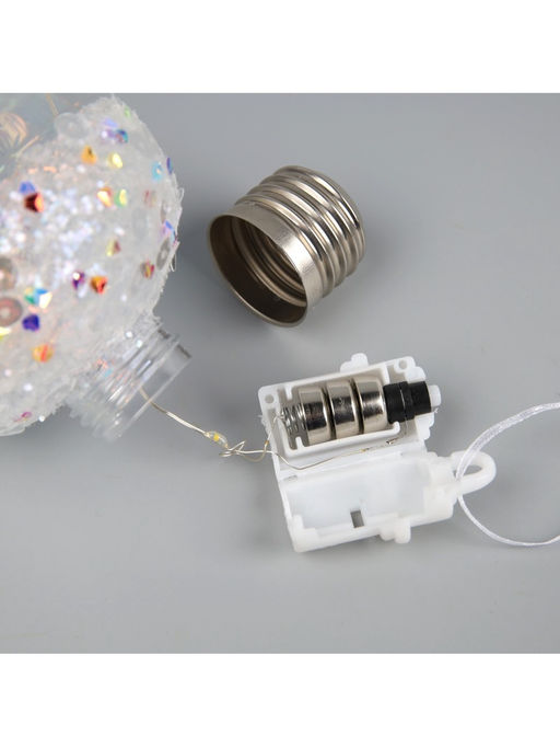 Ёлочный шар Жёлудь, 12х7 см, 4 LED, от батареек, свечение тёплое белое - Luazon lighting фото 11