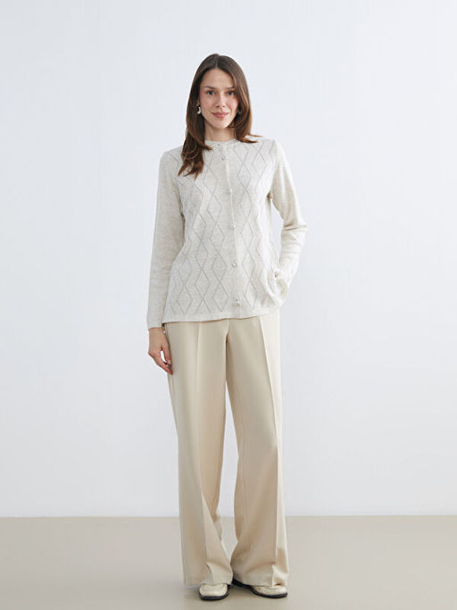 Baklava Desenli Kad?n Triko H?rka