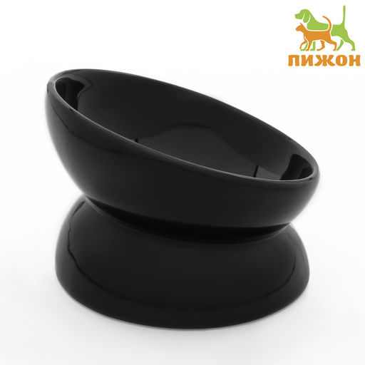 Миска керамическая «Феншуй» 150 мл - 13×13×9 см, чёрная