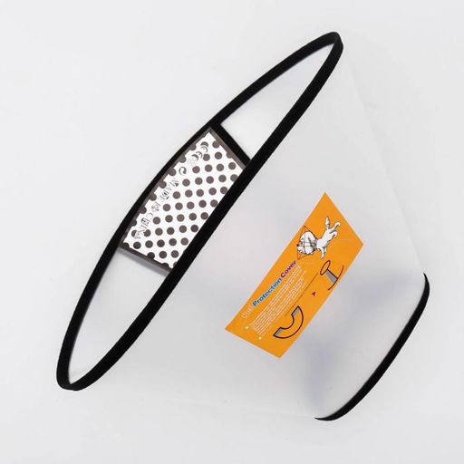 Ветеринарный воротник №1, обхват шеи 37-44 см, высота 22 см, чёрный - Пижон фото 5