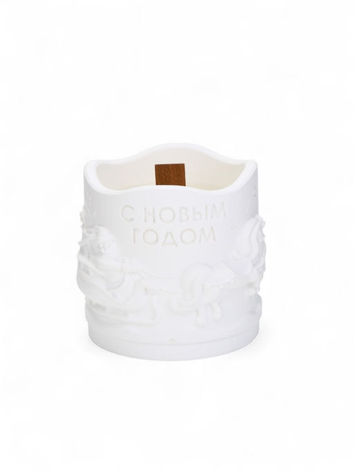 Свеча «Новый год», аромат фиалка, гипс