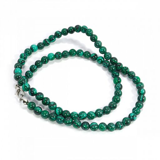 Бусы из камня Малахит приносит успех и счастье 6мм 47см