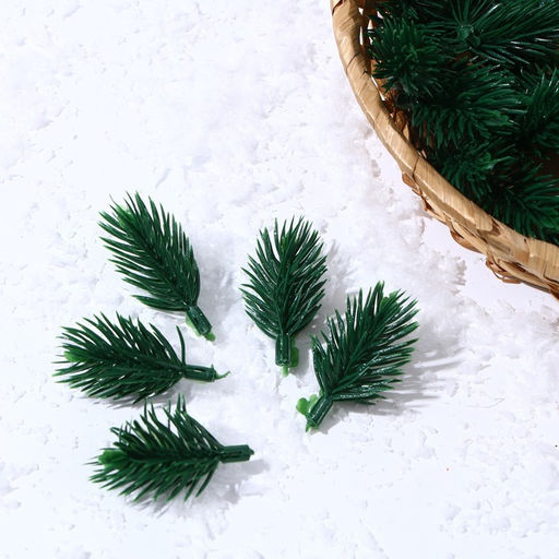 Декор «Ветки ели мини» набор 100 шт., размер 1 шт. — 4.5×3×3 см