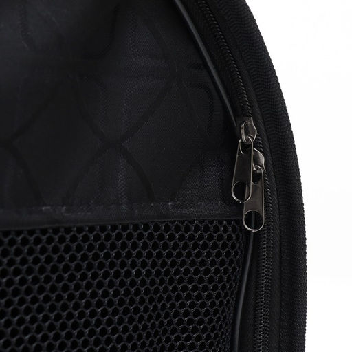 Сумка - переноска для животных Люкс, ПВХ, жаккард, 49 х 30 х 35 см, чёрная - Пижон фото 5