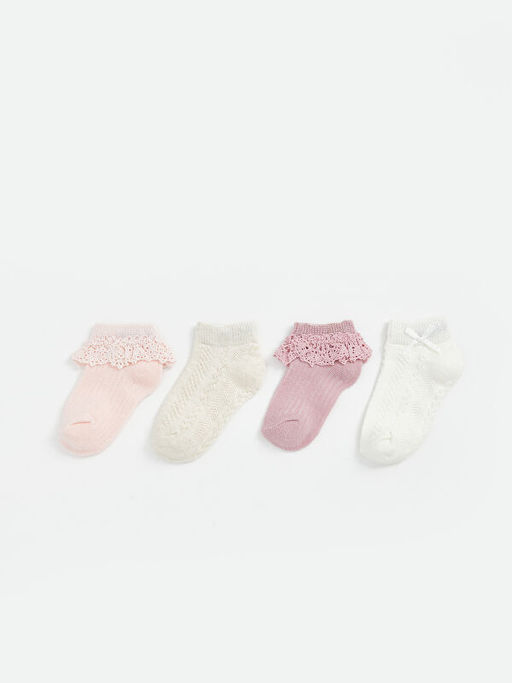 Nak??l? K?z Bebek Patik ?orap 4l?