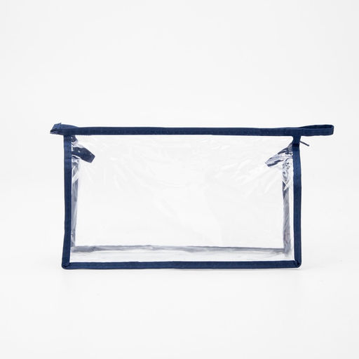 Цена за 2 шт. Косметичка на молнии, цвет синий/прозрачный