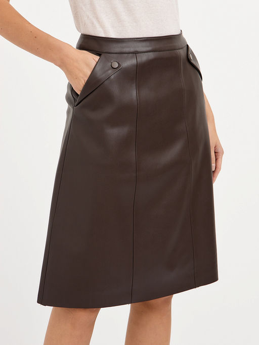 юбка длины миди в коричневом цвете - Glenfield фото 5