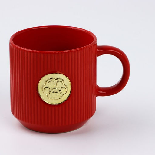 Кружка керамическая Лапка, 350 мл, красная