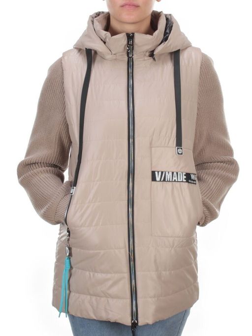 8255 BEIGE Куртка демисезонная женская BAOFANI (100 гр. синтепон) - Фабричный китай фото 2